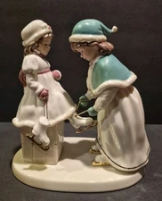 Lenox 7" Figurine " GOING SKATING "  Mother & Daughter Figurine Gold Accents