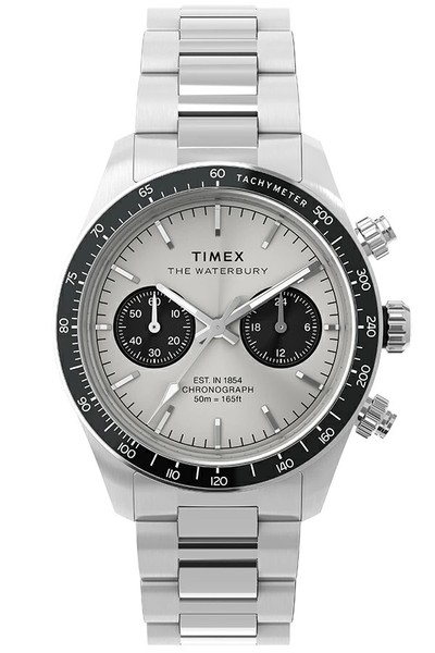 Timex Waterbury Heritage Chronograph 39Mm Silber Edelstahl Neu R8041060-image