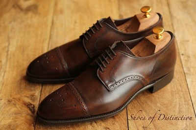 Joseph Cheaney Osbourne Brown Leather Derby Brogue Shoes Mens UK 8 F US 9 EU 42