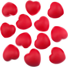 12 Bulk 2 7/8"X3" Red Heart Stress Balls - Ideal for Valentine'S Day or Heart He