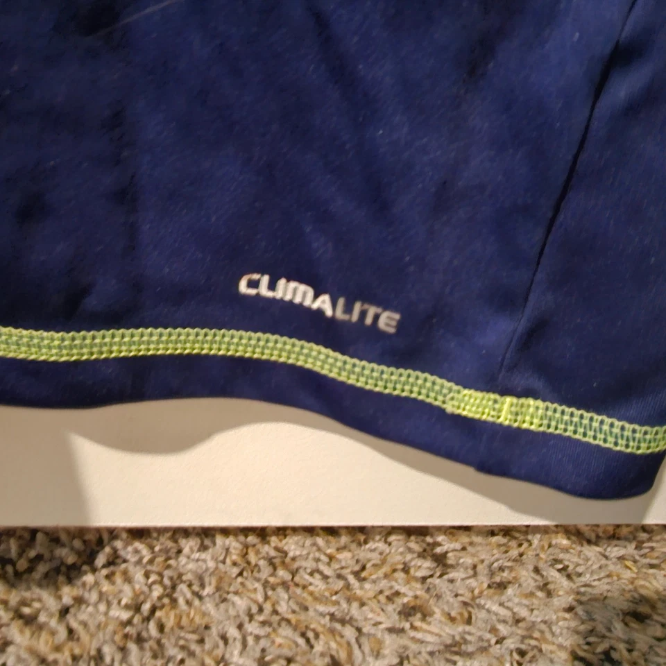 Adidas F50 ClimaLite Camiseta de Entrenamiento para Hombres Mediana Fútbol Fútbol Azul Marino Amarillo Foto 4 de 4