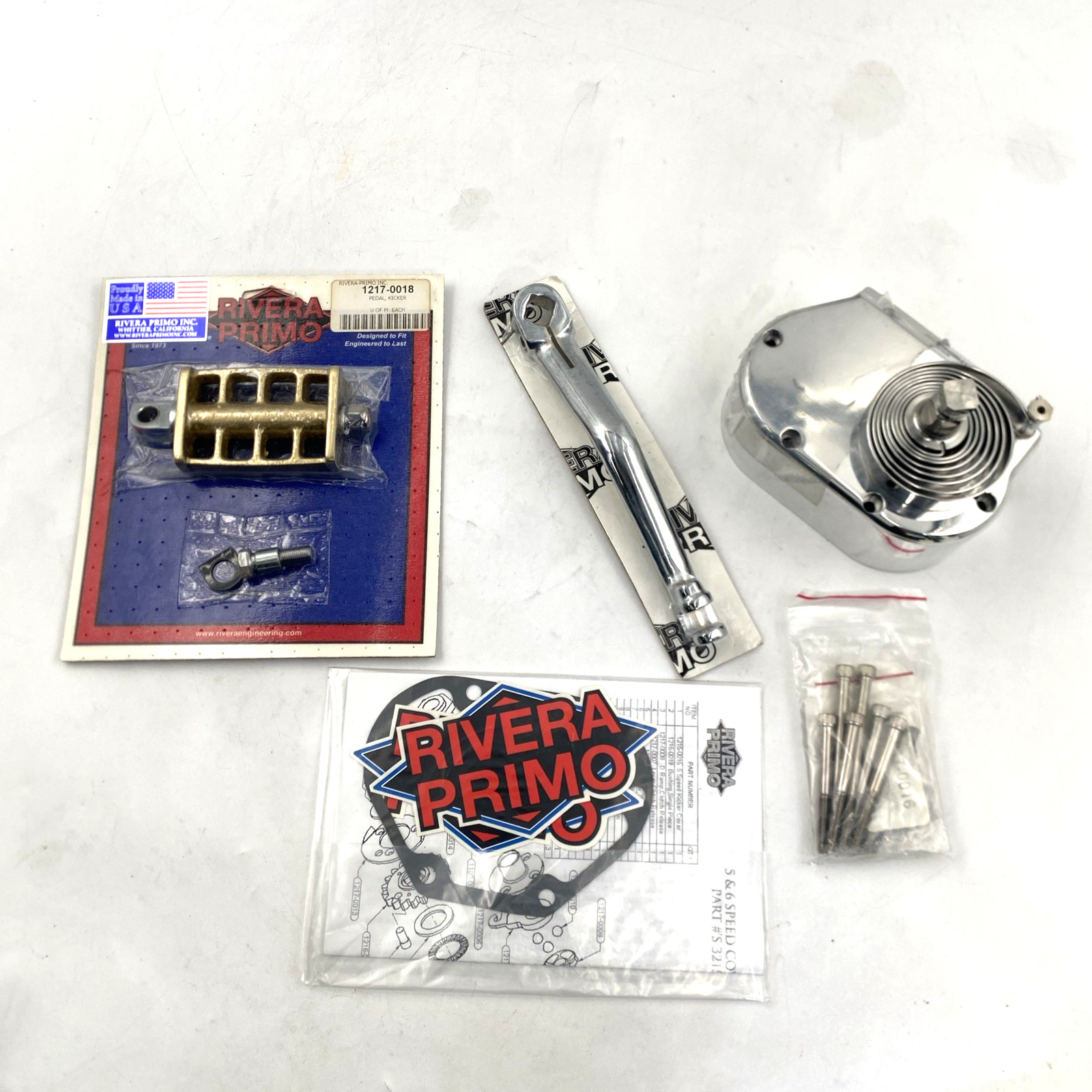 Rivera Primo SharpEye Kicker 6 Speed PowerDrive Trans Kickstart Assembly Harley