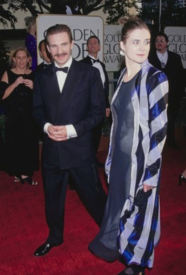 British actor Ralph Fiennes wearing a tuxedo bow tie his partner - 1997 Photo