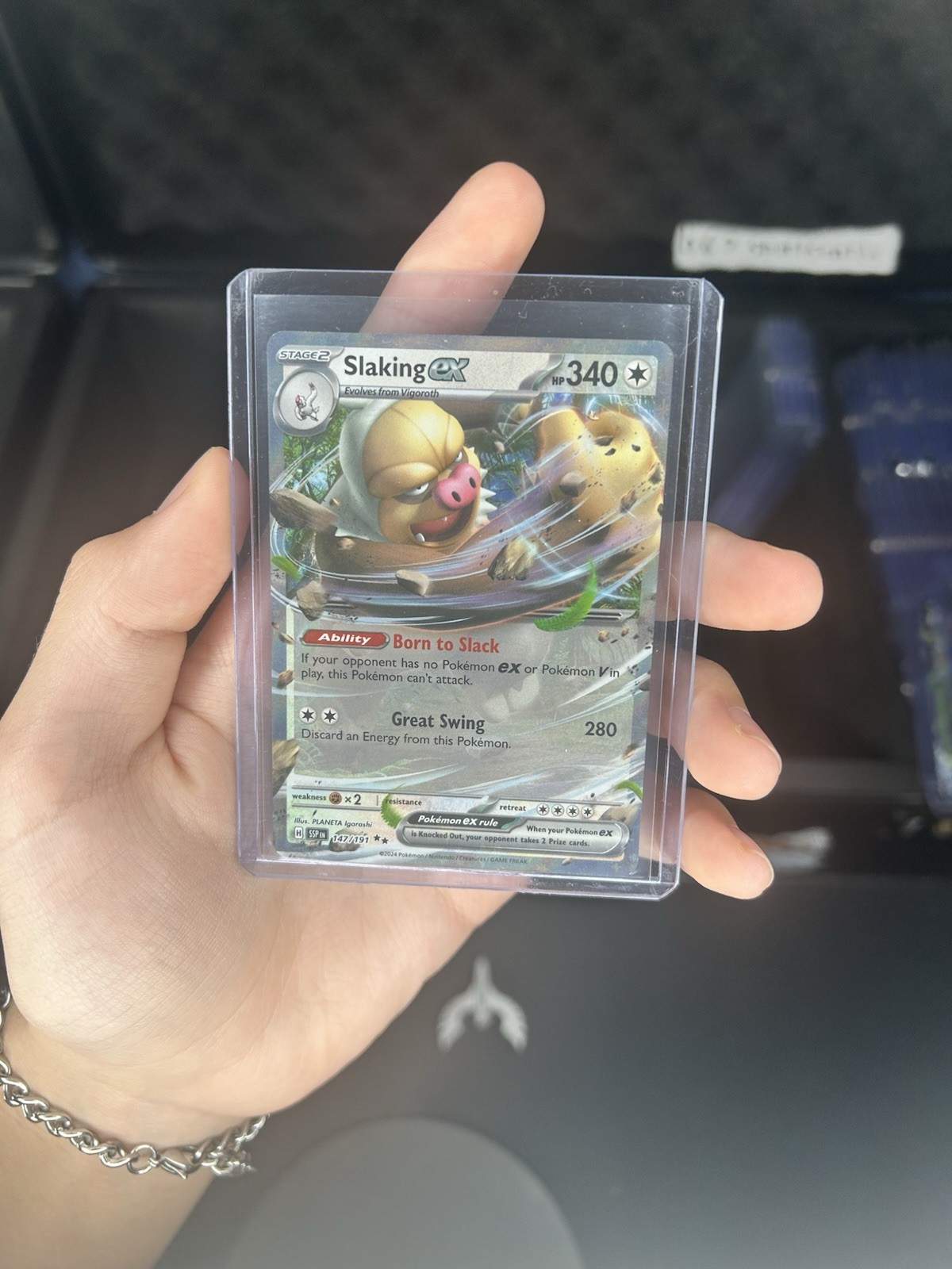 Slaking ex - 147/191 - Double Rare - Surging Sparks - Pokemon Card - NM/M