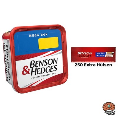 Benson & Hedges Red Volumentabak 115g Mega Box, 250 Extra Hülsen