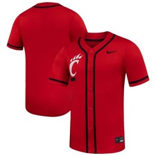 Cincinnati Bearcats Nike Red 2026 Full-Button Official NCAA Baseball Jersey