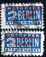 FRANZ&Ouml;SISCHE ZONE WOHNUNGSBAUMARKEN 1949 2aBA,BBZ gestempelt SCH&Ouml;N BEDARF(F7246