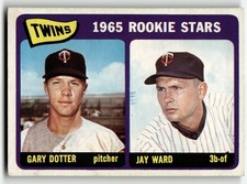 1965 Topps Twins Rookie Stars Gary Dotter Jay Ward #421 HIGH GRADE BEAUTY!
