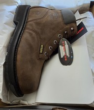 New Wolverine W05679 Mckay 6" Steel Toe Metguard Brown Work Boots -SZ 9M