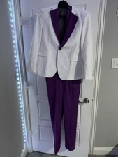 NWT Men’s Wangyue White/Purple Size Extra Small Pants, Jacket, and Jacket