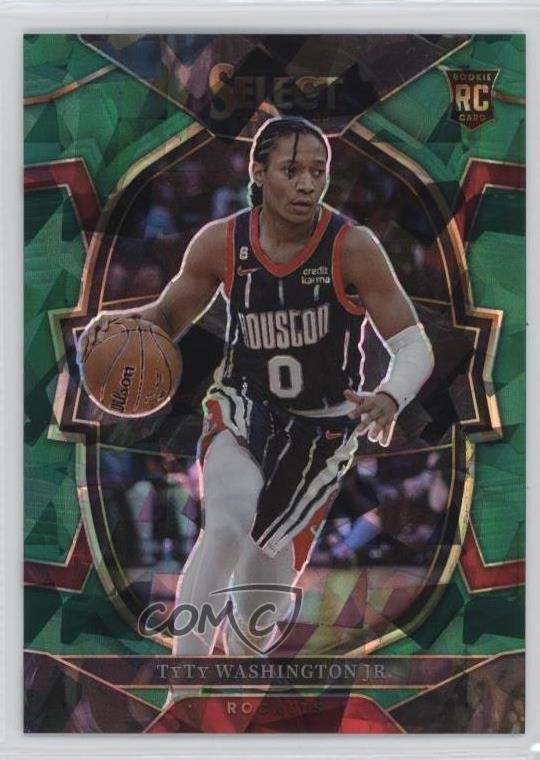 2022-23 Panini Select Concourse Green Ice Prizm TyTy Washington Jr #70 ne1