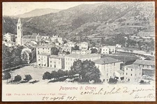 CARTOLINA D' EPOCA-OTTONE (PC) "PANORAMA" VIAGGIATA 1905