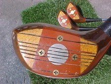 Macgregor Eye-O-Matic 60 PERSIMMON Golf Clubs Woods Set Driver 3 4 w DGS300