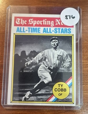 1976 Topps - The Sporting News AllTime All-Stars Ty Cobb #346