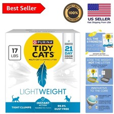 Purina LightWeight Cat Litter - 17 lb, 21-Day Odor Control, 99.9 Dust Free