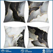 Elegant Modern Marble Texture Soft Velvet Decorative Throw Pillows 45x45cm 4pk