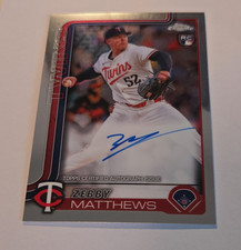 2025 Topps Chrome Rookie Autograph Zebby Matthews Minnesota Twins RA-ZM