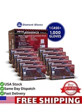 Advance Black Nitrile Exam Gloves 5 Mil Powder Latex Free Bulk 1000ct Glove