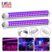 2X 10W 365nm 48LED UV Light Bar Blacklight Lamp for Glow Party DJ Club Stage