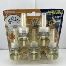 Glade VANILLA CARAMEL TWIST Plugins Refill Pack with 5 REFILLS - Free Shipping