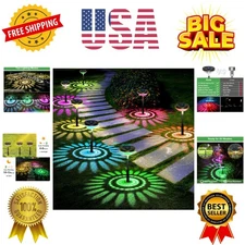 Bright Solar Pathway Lights with Touch Control and Sunflower Design, 6 Pack