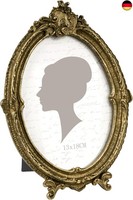 Sunlit Oval Antik Bilderrahmen 13 X 18 Cm, Vintage Fotorahmen Mit Glasscheibe,