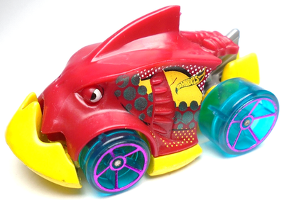 #ad 2020 HOT WHEELS PIRANHA TERROR RED amp; YELLOW 1:64 DIECAST 2 1 4quot; FISH CAR W BLUE $11.99