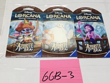 Disney Lorcana Azurite Sea Booster 3 Pack Stitch Max M Ravensburger New 36 Cards