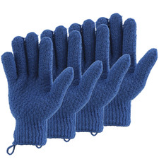 2 Pairs Bath Exfoliating Gloves for men and women 4 Pcs Heavy and Lar
