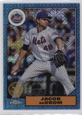 2022 Series 1 1987 Topps Chrome Silver Pack Mojo Blue 133/150 Jacob deGrom 0us5
