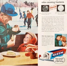 1957 Gleem Toothpaste GL70 Advertisement Oral Dental Hygiene Vintage DWJJ2