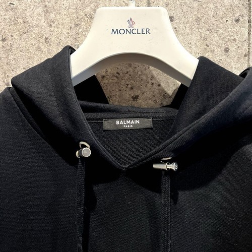 Balmain Parker Hoodie Black Oversized S Zip Side Details Like Used - Picture 3 of 8