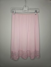 Vintage Vanity Fair Tricot Pillowtab Pink Half Slip Lace Detail Size Medium