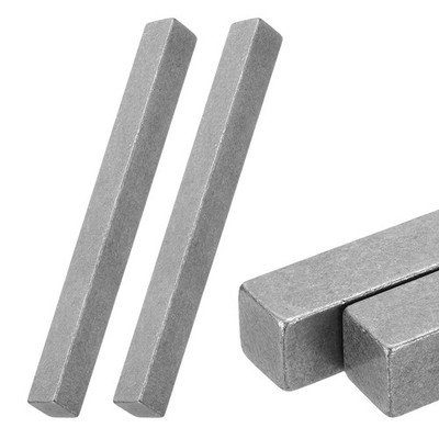 2Pcs 3/4''x3/4''x8'' 45# Cold-Drawn Square Steel Key Stock Rod