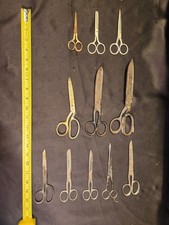 VINTAGE LOT OF 11 Shears  Scissors USA Italy Germany Various Brands  Sizes
