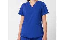 Scrubstar Premium Scrub Top Electric Blue Size XS NWT Medical Nursing Uniform
