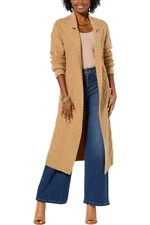 G by Giuliana Black Label Cable Knit Belted Cardigan Tan
