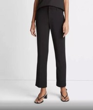 NWT VINCE Black Pull-On Ankle Trouser Large Cuffed Dress Pants Career