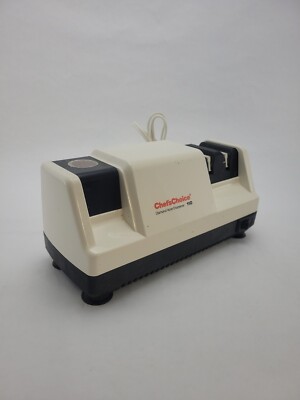 Chefs Choice Knife Sharpener Model 110 White - Diamond Hone Trizor Edge, Tested