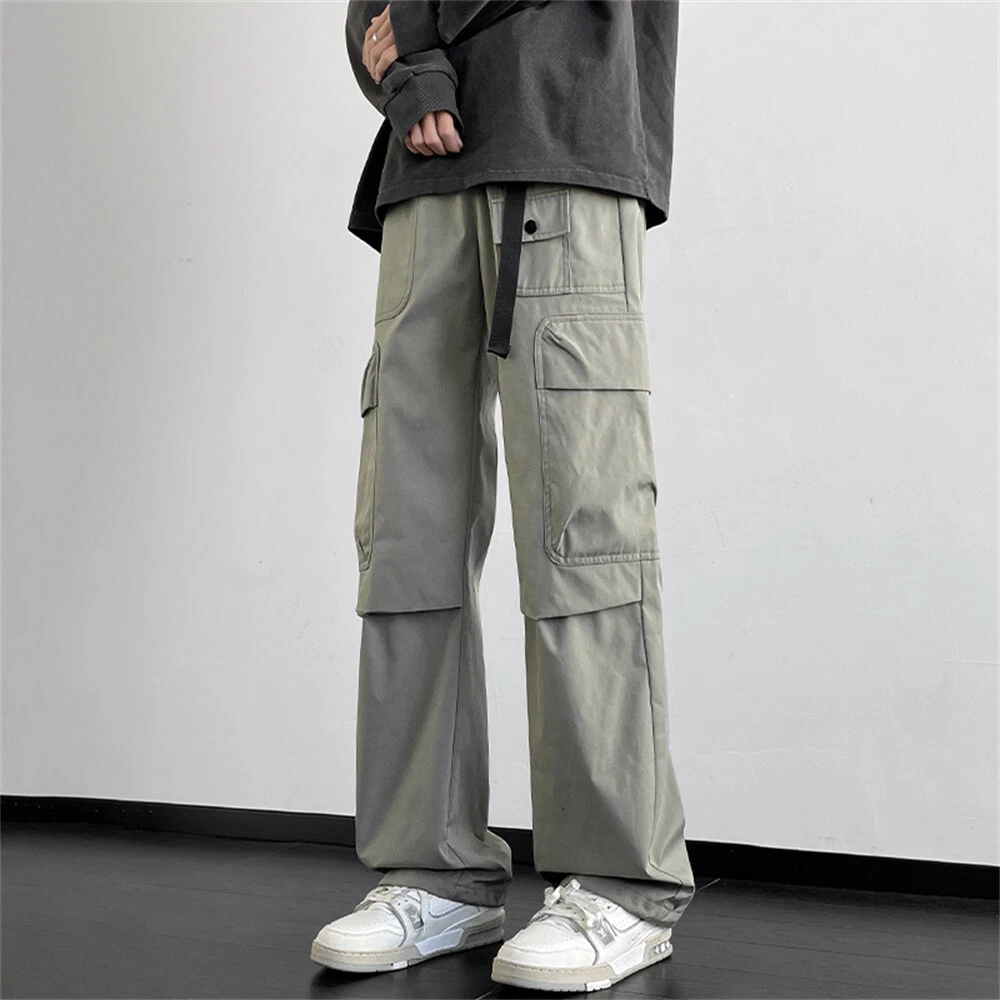 Mens Cargo Pants Athletic Running Sweatpants Casual Hip Hop Trousers