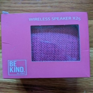 Outdoor Wireless Water-Resistant Bluetooth Travel Speaker X25 Pink Be Kind  New