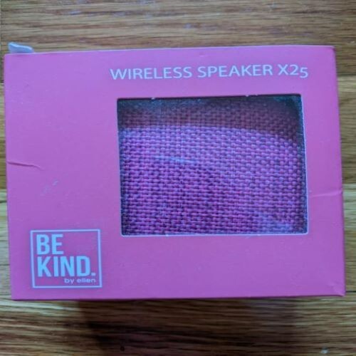 Outdoor Wireless Water-Resistant Bluetooth Travel Speaker X25 Pink Be Kind  New