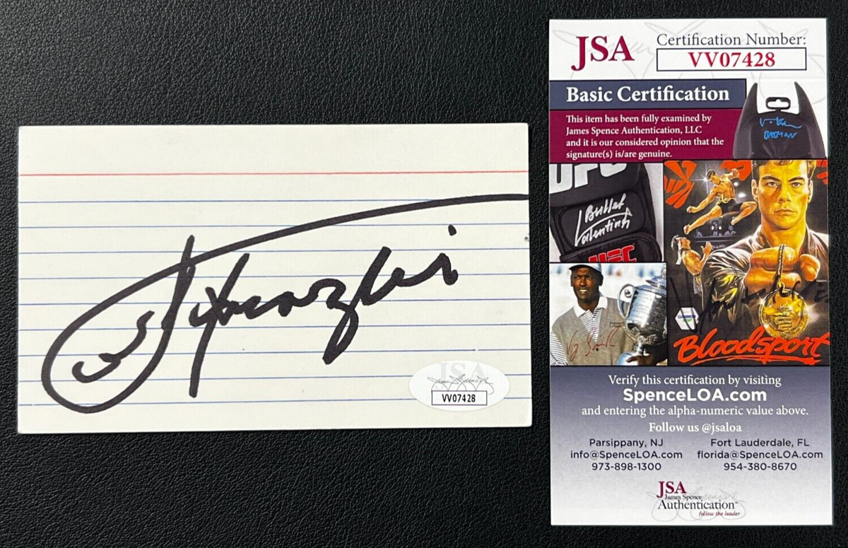 Joe Frazier Autographed 3x5 Card JSA Cert w/COA Heavyweight Boxer