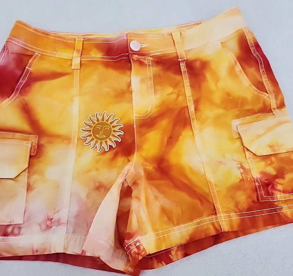 Pantalones cortos de carga para mujer St. John's Bay 10 reciclados Proción corbata de hielo teñida sol Foto 4 de 4