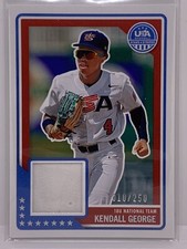 2023 Panini USA Baseball Stars & Stripes Material /250 Kendall George #USAM-KG