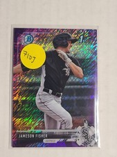 2017 BOWMAN CHROME JAMESON FISHER 1ST BOWMAN PURPLE SHIMMER REFRACTOR