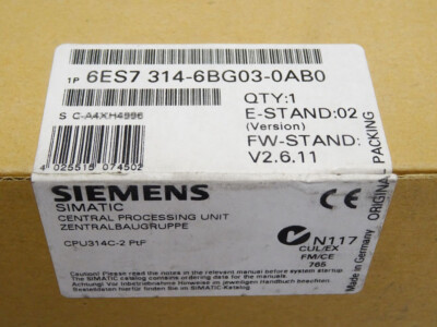 6ES7 314-6BG03-0AB0 NEW SIEMENS S7-300 CPU 314C-2 6ES7314-6BG03-0AB0 6BGO3-OABO