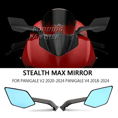 Adjustable Wind Wing Side Rearview Mirrors For Ducati Panigale V4 Panigale V2 - Picture 2 of 12