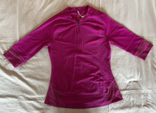 Prana Brigitte Sun Top Rash Guard Rich Fuchsia M NWT