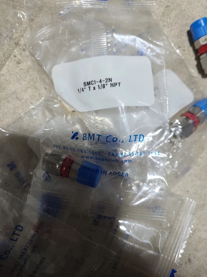 9.    Smci-4-4n. Stainless Steel Connector Fitting,1/8" Tube x 1/4" M NPT,  - Image 3 of 3